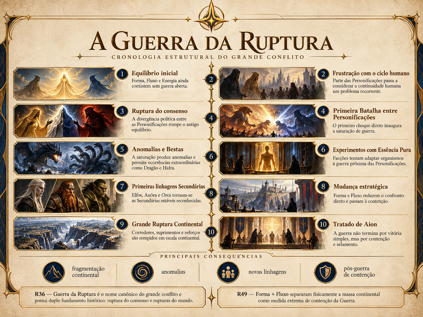 Cronologia ilustrada da Guerra da Ruptura